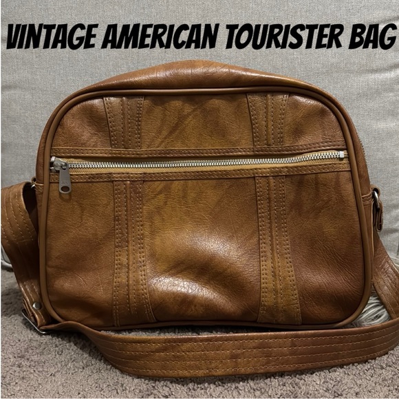 Vintage Handbags - Vintage American Tourister Carryon Shoulder Strap Bag-EUC-Brown